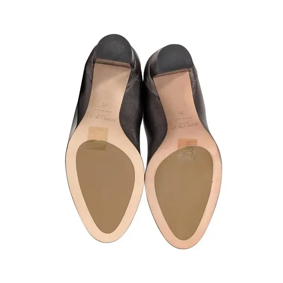 Jimmy Choo - Metallic Silver Tall Leather Boots Sz 5 - Picture 5 of 5